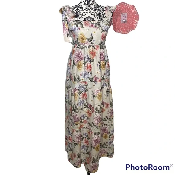 house of harlow linen maxi dress House Of Harlow 1960 Linen Long Dress Dresses